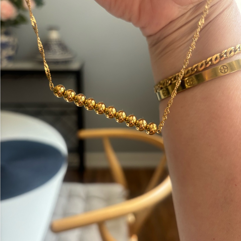 Gold Beaded Necklace